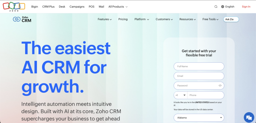 zoho crm