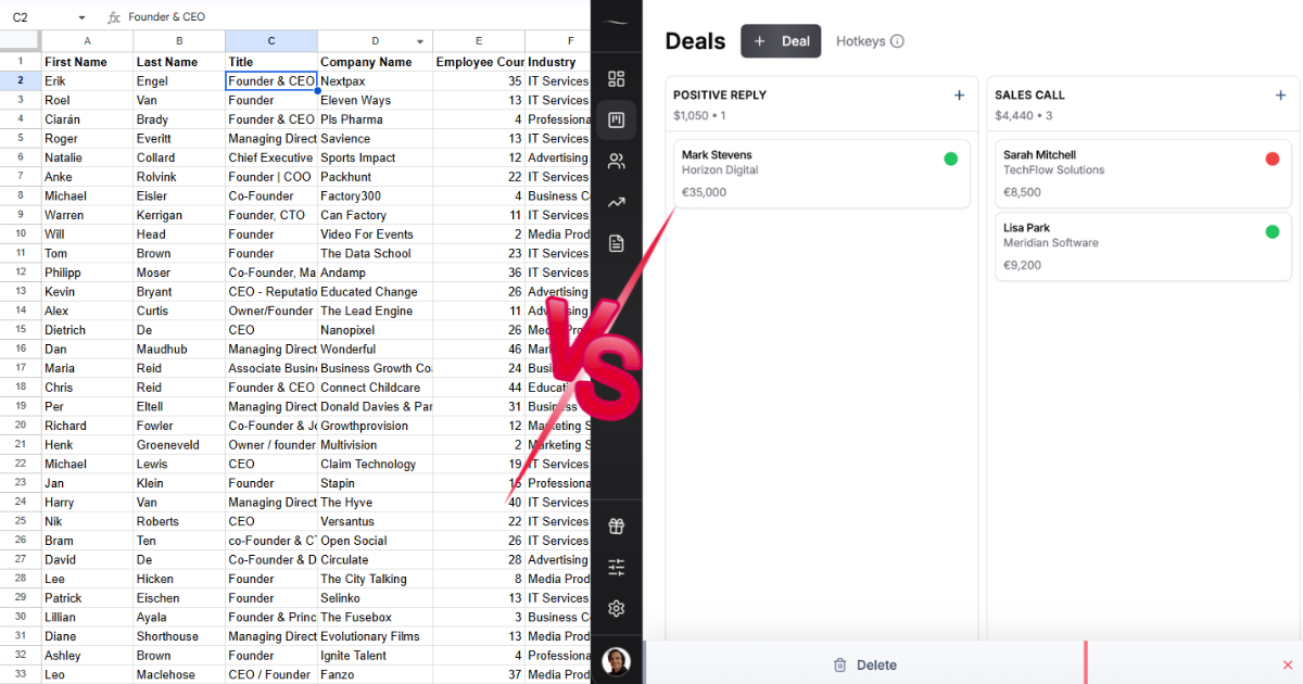 Google Sheets Vs. CRM