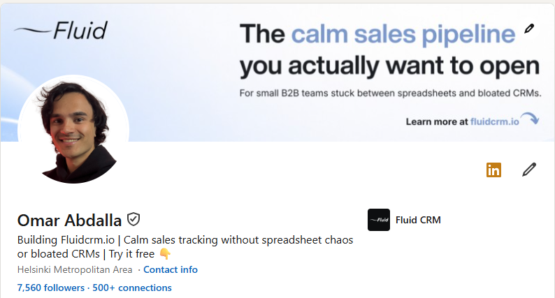 Omar Abdalla's optimized LinkedIn profile
