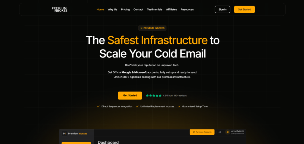 Premium inboxes website