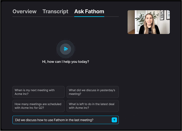 Fathom call transcript