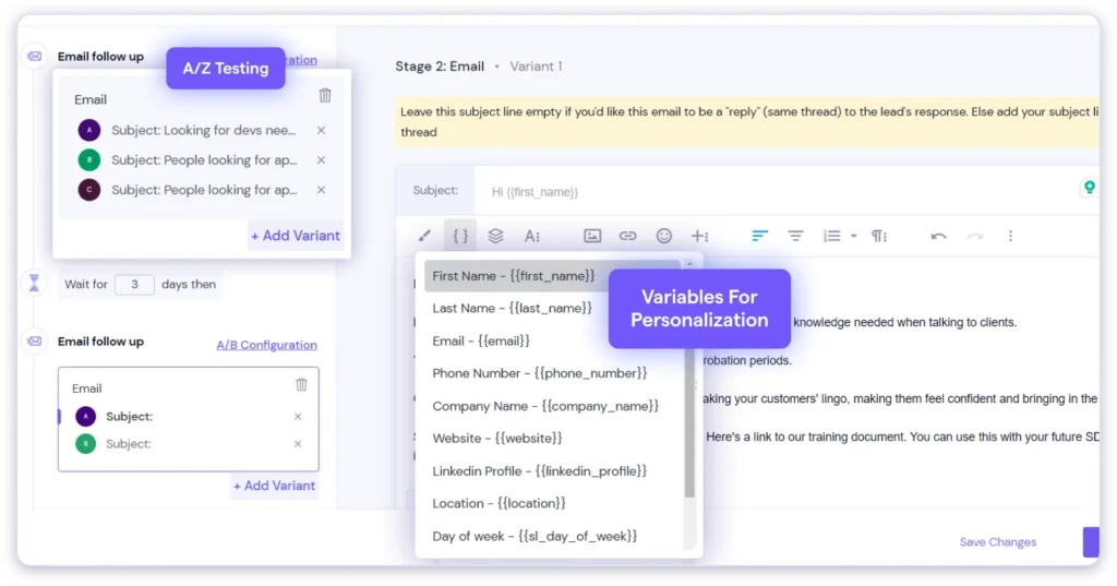 Smartlead cold email automation campaign builder