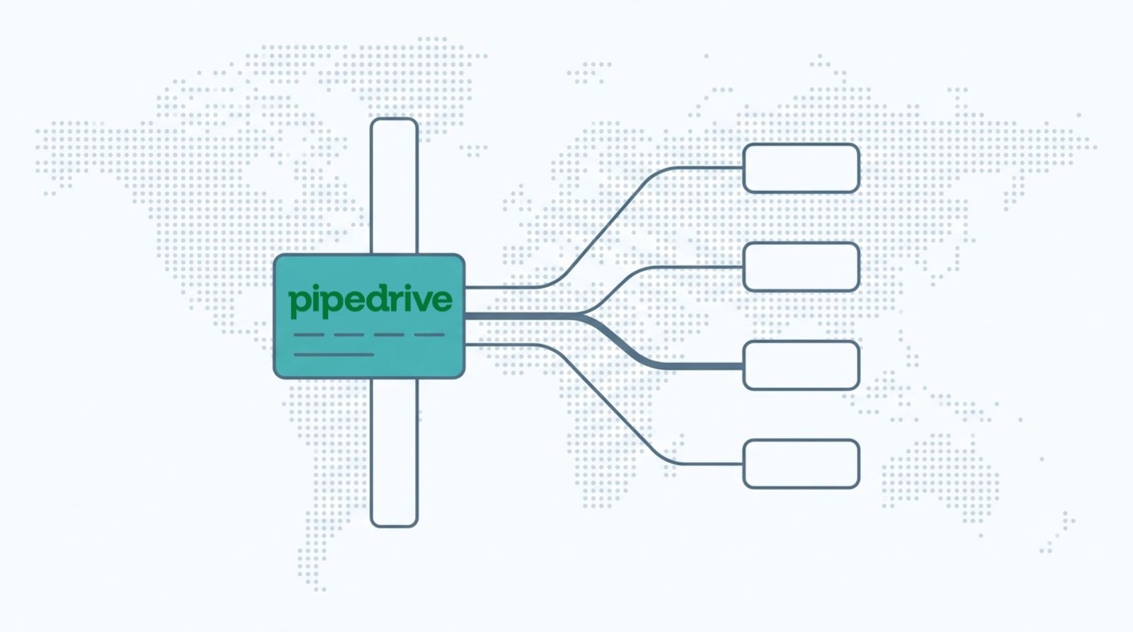 Illustration of a sales pipeline branching toward several Pipedrive alternatives