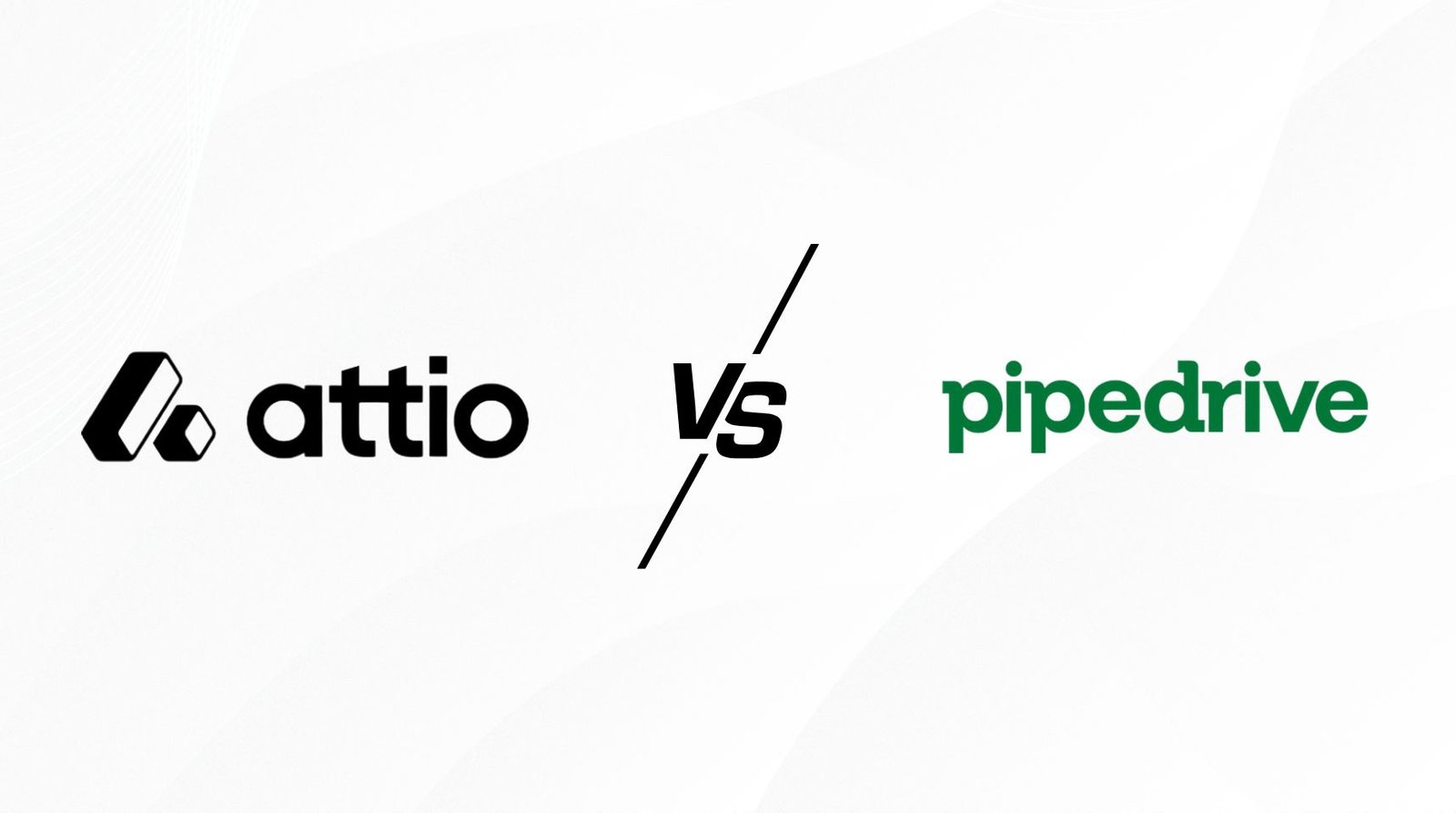 Fluid CRM editorial illustration of a comparison between Attio and Pipedrive
