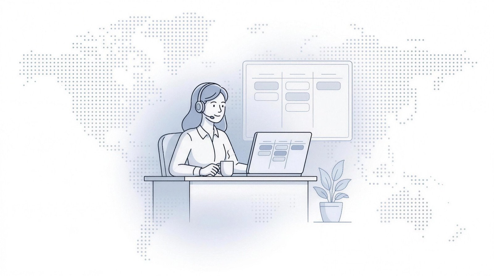 Fluid CRM editorial illustration of a recruiter running two pipelines, showing the best CRM for recruiters
